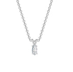 Solitaire Pendant with Silver Plated Chain for Women | Diamond like Brilliance Sparkling Zirconia for that Stunning Shine | Lovely Gift (Silver)