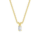 Solitaire Pendant with Gold Plated Chain for Women | Diamond like Brilliance Sparkling Zirconia for that Stunning Shine | Lovely Gift (Gold)