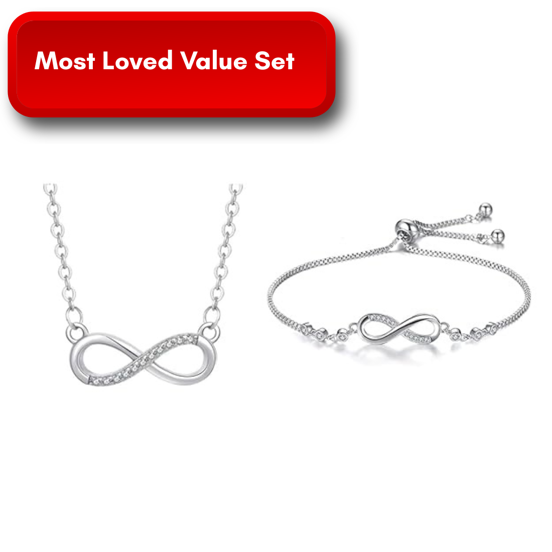 Infinity Love Jewellery Value Set for Women & Girls  |Valentine Gift