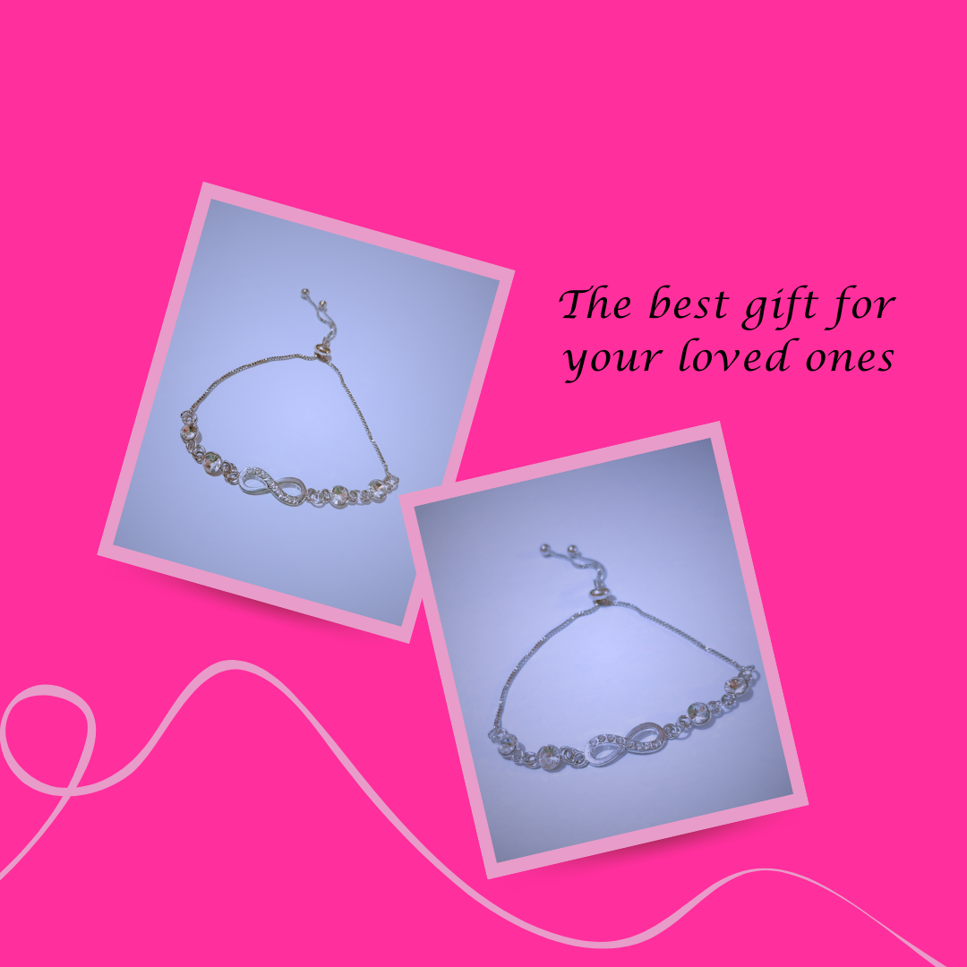 Silver Plated Infinity Bracelet for Girls