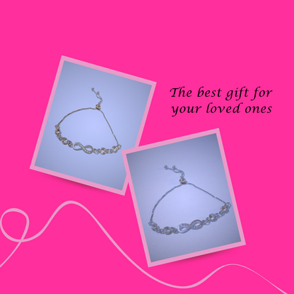 Silver Plated Infinity Bracelet for Girls