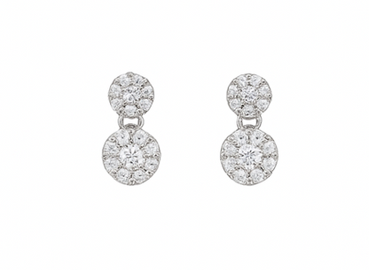 Silver Plated American Diamond Stone Studded | Anti Tarnish Jewellery Set for Women and Girls | Matching Earrings | Perfect for Weddings and Special Occasions