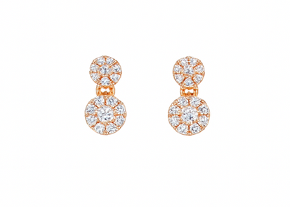 Rose Gold Plated AD Stone Necklace And Pair Of Earrings Jewelry Set for Women | Special Occasions, Wedding, Engagement, Dating | Anti Tarnish | Gift for Her