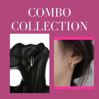 Combo of 2 Pair Earring Fashion Jewellery, Trendy Lightweight Water Drop Stud Earrings, Perfect for Girls and Women