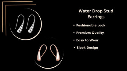 Combo of 2 Pair Earring Fashion Jewellery, Trendy Lightweight Water Drop Stud Earrings, Perfect for Girls and Women