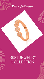 Rose Gold Plated | American Diamond Studded | Adjustable | Finger Ring for Women and Girls, Style 12