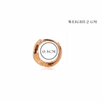 18k Rose Gold Plated Clip On Hoop Earrings, Latest Fancy Stylish Zircon Copper Bali Earrings for Women and Girls (Hollow)
