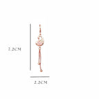 Rose Gold PlatedLatkan American Diamond Studded Drop Earrings for Women and Girls