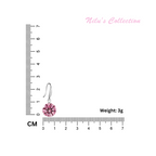 Combo of Silver Plated Pink and White Stone Drop Earrings for Women and Girl Crystal Copper Stud Earring