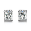 High Quality Square Shape Crystal Stud Earrings for Girls and Women Crystal Copper Stud Earring