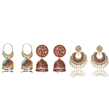 Traditional Jhumka Earrings for Women and Girls, Indian Ethnic Jhumki Earrings, Wedding and Festival Wear