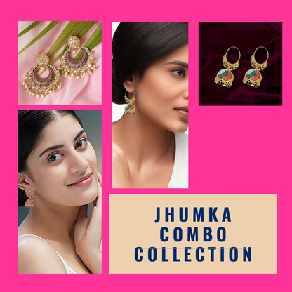 Traditional Jhumka Earrings for Women and Girls, Indian Ethnic Jhumki Earrings, Wedding and Festival Wear