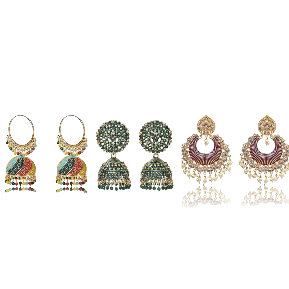 Big Traditional Jhumka Earrings for Women and Girls, Indian Ethnic Jhumki Collection, Wedding and Festival Wear