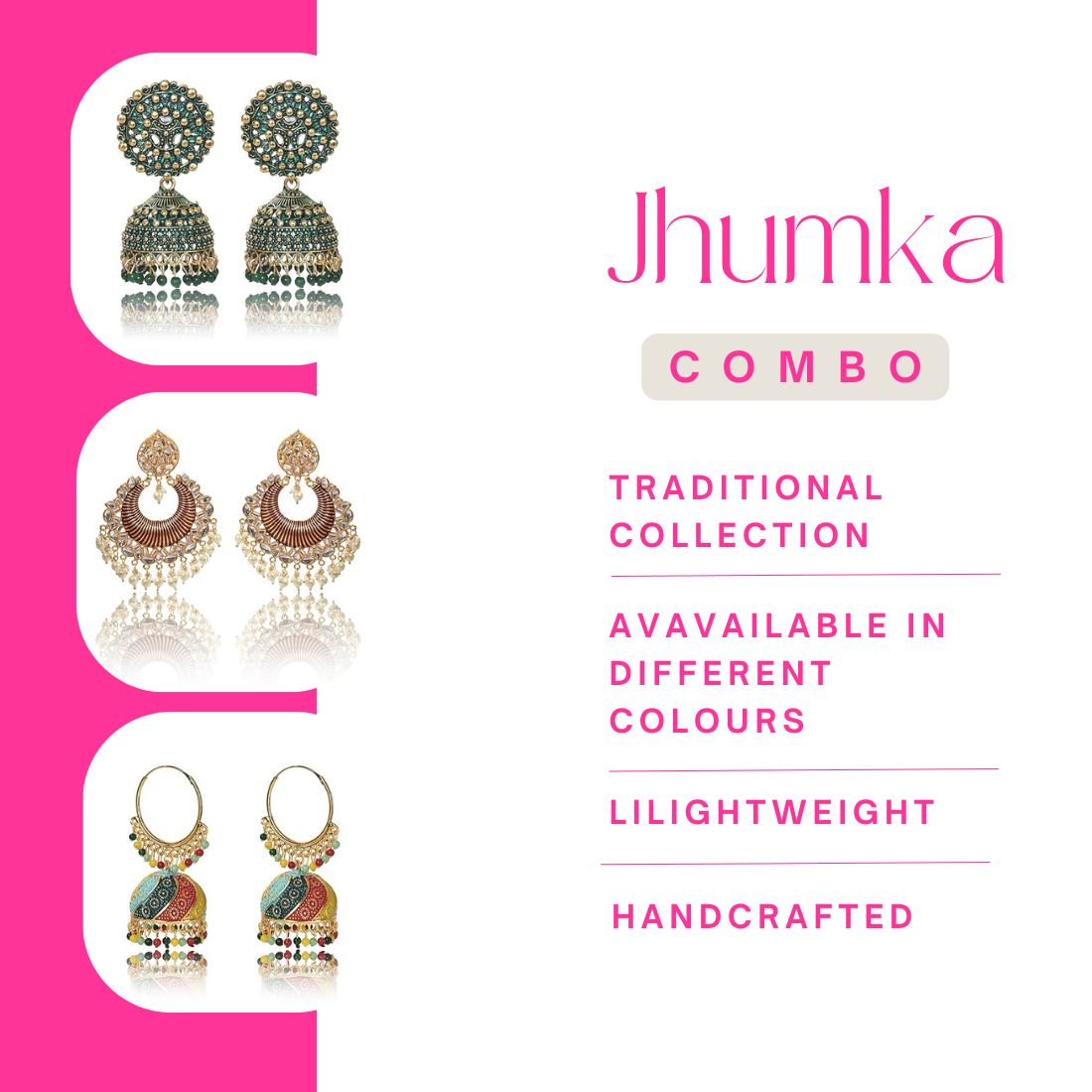 Big Traditional Jhumka Earrings for Women and Girls, Indian Ethnic Jhumki Collection, Wedding and Festival Wear