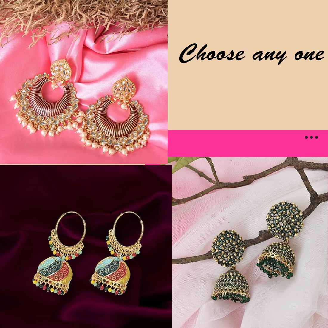 Big Traditional Jhumka Earrings for Women and Girls, Indian Ethnic Jhumki Collection, Wedding and Festival Wear