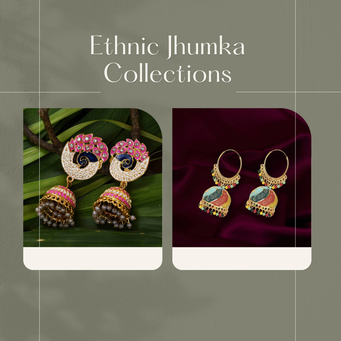 Handmade Alloy Dome Shaped Jhumka Earrings, Ethnic Jhumki Collection for Women and Girls (Combo), Multicolur-Pink