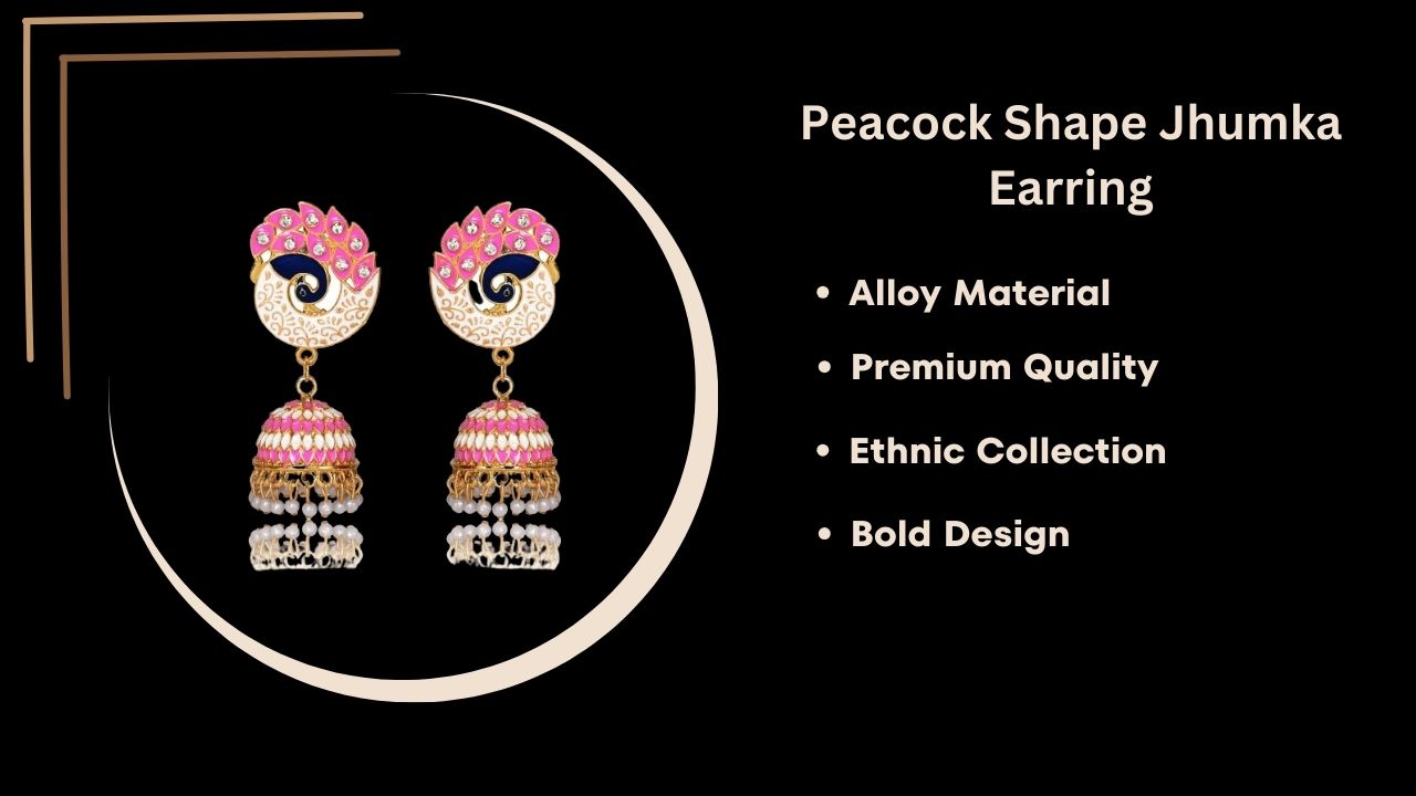 Handmade Alloy Dome Shaped Jhumka Earrings, Ethnic Jhumki Collection for Women and Girls (Combo), Multicolur-Pink