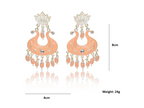 Nilu's Collection Handmade Ethnic Designer Orange Floral Jhumka for Women & Girls Jhumki Earring