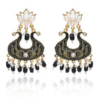 Handmade Ethnic Designer Black Floral Jhumka for Women & Girls Jhumki Earring
