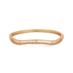 Nilus Collection Rose Gold Plated Kada with Sparkling AD Stones Foe Women And Girls | Anti -Tranish | Anti-Allergy |Office Wear |