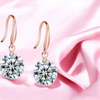 Trender Touch Duo Water Drop Studs and Crystal Hanging Earrings Value Set For Girls