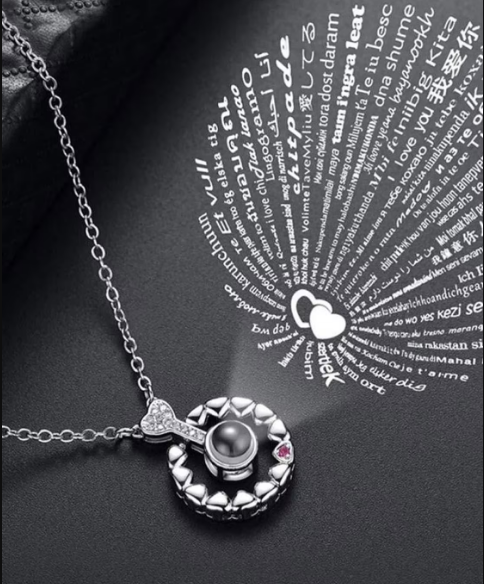 Enchanting Silver Plated Zircon Necklace Adorned with Delicate Heart Accents