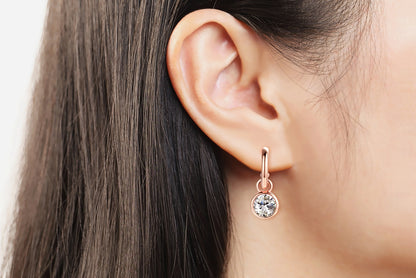 Rose Gold Plated Drop & Dangler Earrings, Clip-on Earrings for Girls & Women