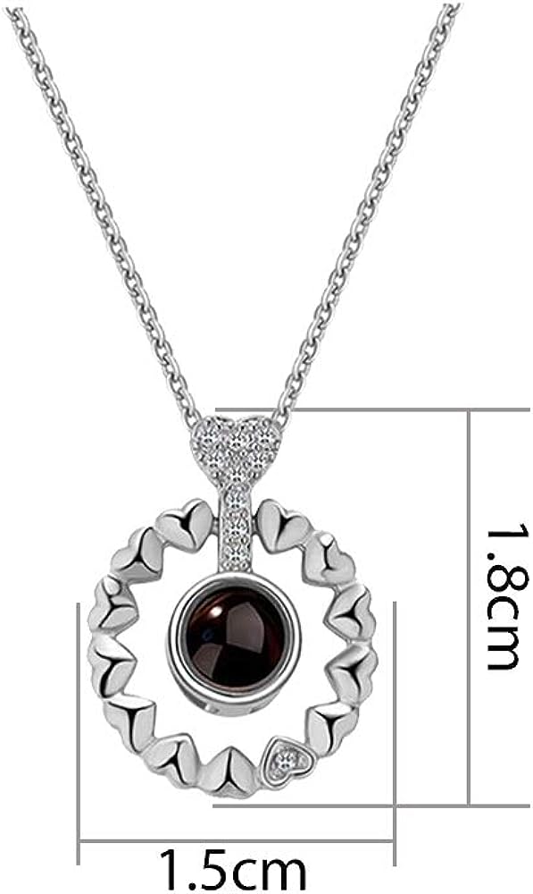 Enchanting Silver Plated Zircon Necklace Adorned with Delicate Heart Accents