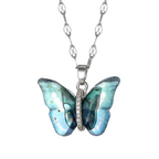 Elegant Silver Plated Butterfly Pendant with Link Chain, Cubic Zircon Pendant Chain Necklace for Women & Girls (Silver)