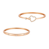 Nilu's Collection Rose Gold Plated AD Stone Sparkling Kada Bracelet Set for women & girls