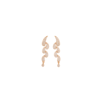 Nilu's Collection Rose Gold Plated Necklace with Leaf Motifs and Matching Drop Earrings For Women & Girls