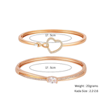 Nilu's Collection  Rose Gold Plated AD Stone Sparkling kada Bracelet for women & girls
