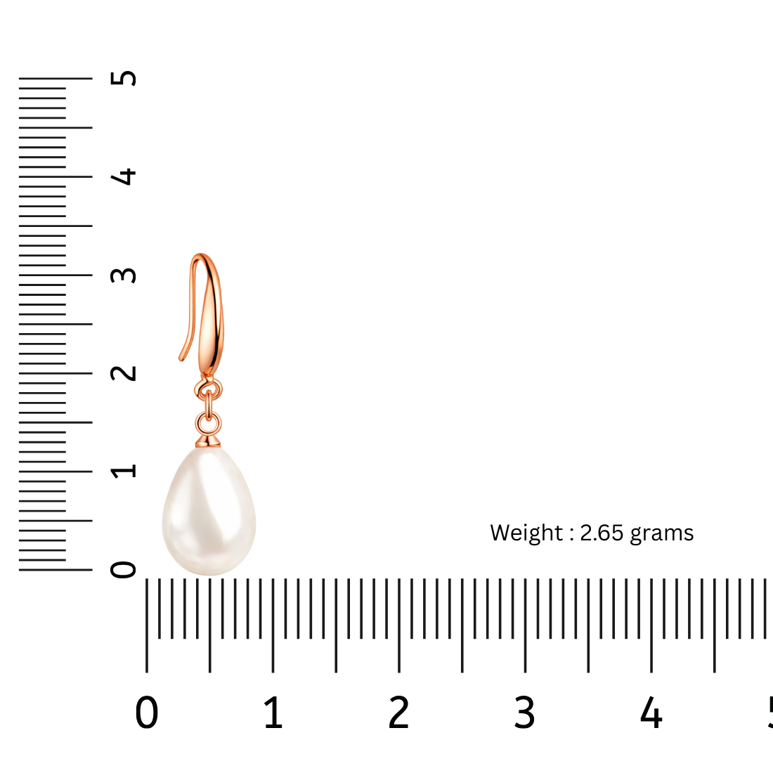 Pearl Pop Rose Gold Plated Drop Earrings For Girls| Value Set Jewellery