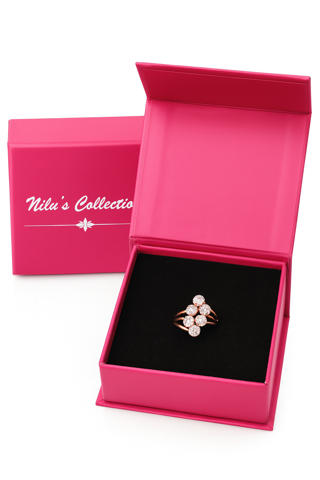 Gift Rose Gold Plated Mangalsutra With Adjustable Finger Ring for Women & Girls