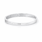 Silver Plated Kada Bracelet with American Diamond for Women And Girls | Anti-Tarnish | Everyday Wear | Office Wear | Anti-Allergy (Kada Size 2-2,2-8)