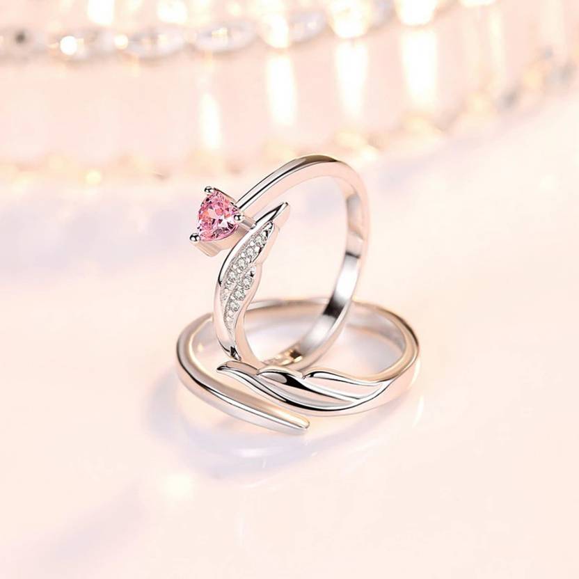 Feather Touch Wedding Engagement Ring for Men and Women Sterling Silver Sterling Silver Plated Ring