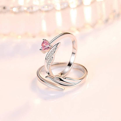 Feather Touch Wedding Engagement Ring for Men and Women Sterling Silver Sterling Silver Plated Ring