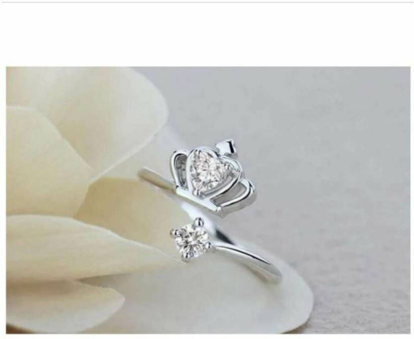 Crown Shape Women and Girls Adjustable Ring Jewellery