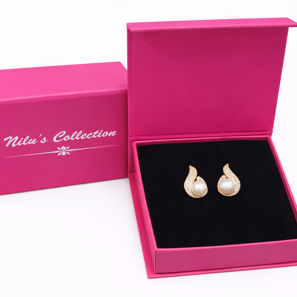 Gift Rose Gold Plated Pendant With Earrings And Adjustable Bracelet For Women And Girls