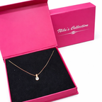 Gift Rose Gold Plated Pendent & Earrings With Kada Bracelet For Women And Girls