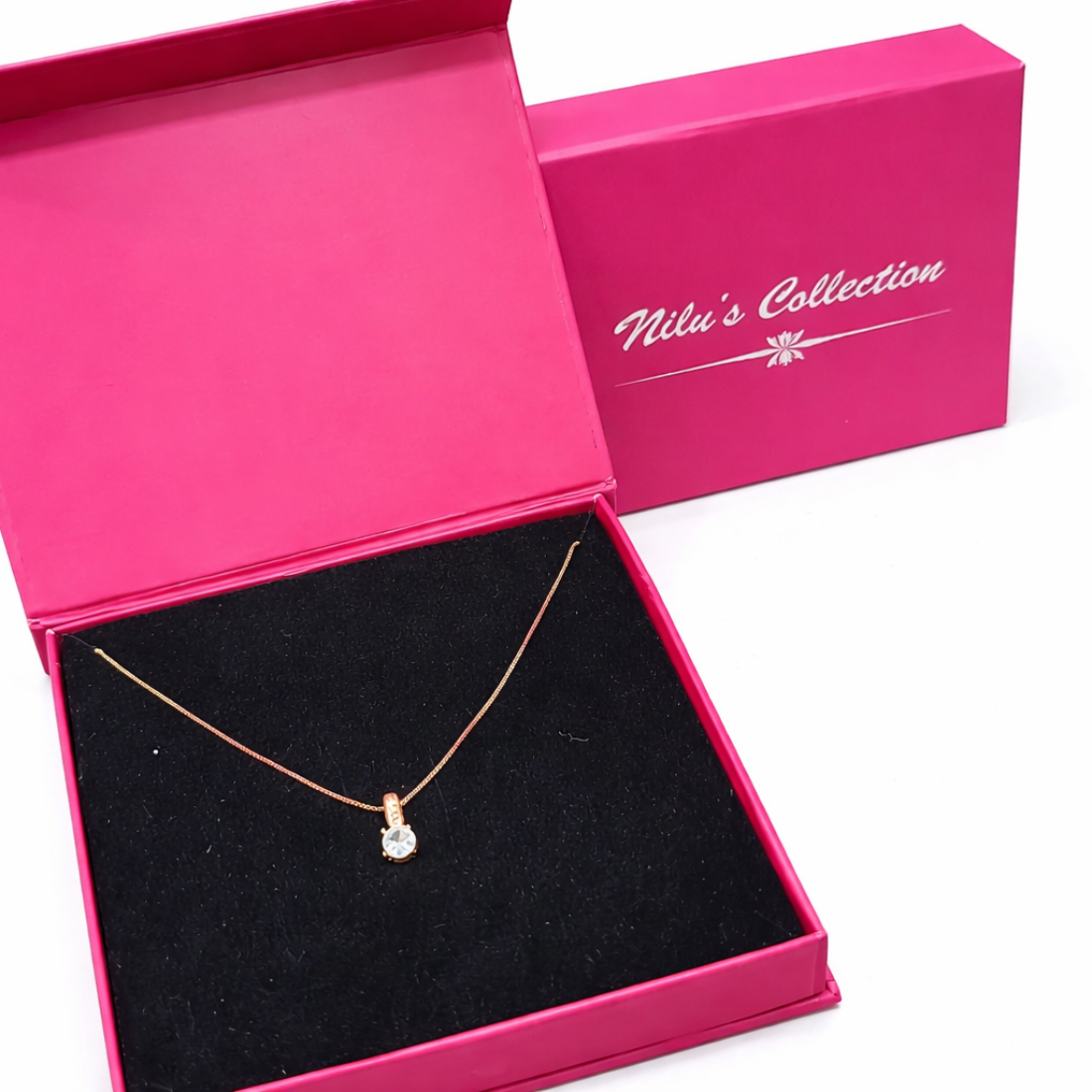 Gift Rose Gold Plated Pendent & Earrings With Kada Bracelet For Women And Girls