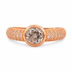 Rose Gold Plated | American Diamond Studded | Adjustable | Finger Ring for Women and Girls, Style 17