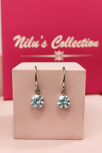 Nilu’s Collection Silver Plated Jewelry Set for Women – Necklace, Earrings & Bracelet with Sparkling AD Stones  | Elegant Gift Box for Weddings, Parties & Anniversaries