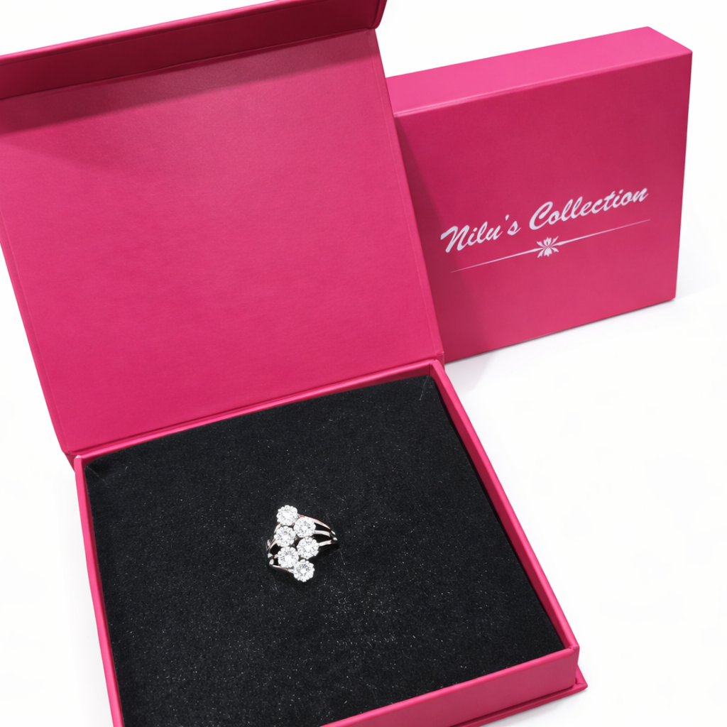 Gift Silver Plated Pendant & Kada Bracelet With Adjustable Finger Ring For Women And Girls