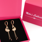 Gift Rose Gold Plated Earrings For Women And Girls