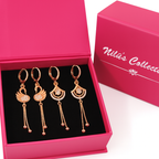 Gift Rose Gold Plated Earrings For Women And Girls