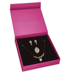 Nilu's Collection Rose Gold Plated American Diamond Mangalsuthra Eith Earrings And Ring For Women