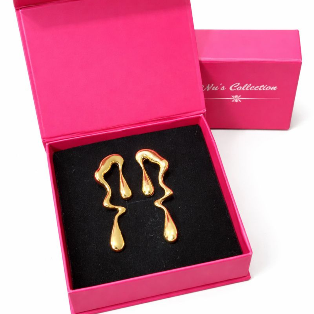 Gift Gold Plated Modern Statement Earrings Set For Women And Girls