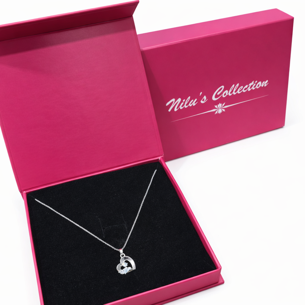 Gift Silver Plated Pendent With Adjustable Finger Ring For Women And Girls