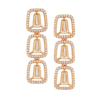 Nilu’s Collection Rose Gold Plated American Diamond Necklace & Earrings Set For Women | Anti-Tranish | Minimal Jewelry | Ideal for Gifting